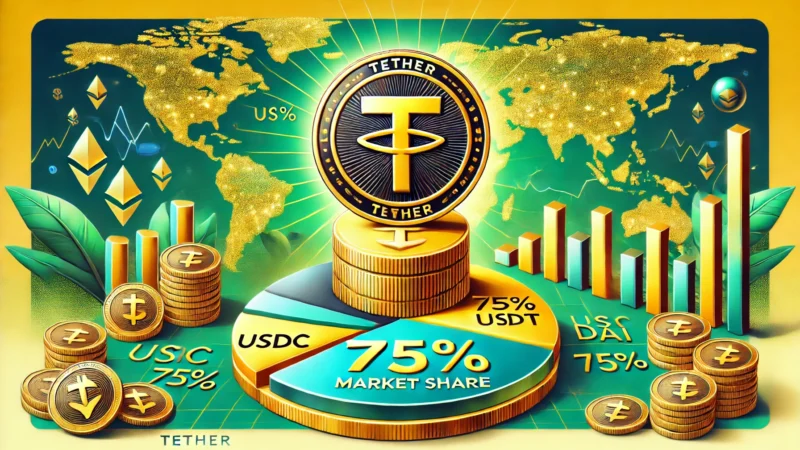 Tether Chiếm Lĩnh Thị Trường Stablecoin Toàn Cầu, đạt mức 75%.